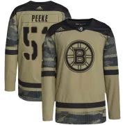 Adidas Men's Andrew Peeke Boston Bruins Authentic Military Appreciation Practice Jersey - Camo