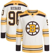 Adidas Men's Anthony Richard Boston Bruins Authentic 100th Anniversary Primegreen Jersey - Cream