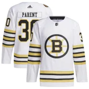 Adidas Men's Bernie Parent Boston Bruins Authentic 100th Anniversary Primegreen Jersey - White