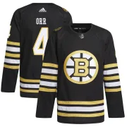 Adidas Men's Bobby Orr Boston Bruins Authentic 100th Anniversary Primegreen Jersey - Black