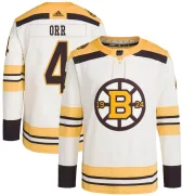 Adidas Men's Bobby Orr Boston Bruins Authentic 100th Anniversary Primegreen Jersey - Cream