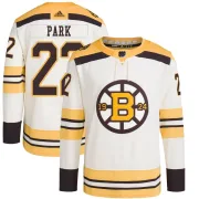Adidas Men's Brad Park Boston Bruins Authentic 100th Anniversary Primegreen Jersey - Cream