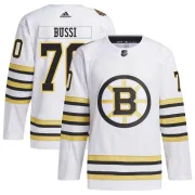 Adidas Men's Brandon Bussi Boston Bruins Authentic 100th Anniversary Primegreen Jersey - White