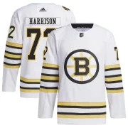 Adidas Men's Brett Harrison Boston Bruins Authentic 100th Anniversary Primegreen Jersey - White