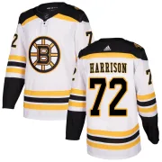 Adidas Men's Brett Harrison Boston Bruins Authentic Away Jersey - White