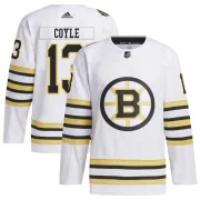 Adidas Men's Charlie Coyle Boston Bruins Authentic 100th Anniversary Primegreen Jersey - White