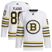 Adidas Men's Daniel Vladar Boston Bruins Authentic 100th Anniversary Primegreen Jersey - White