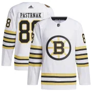 Adidas Men's David Pastrnak Boston Bruins Authentic 100th Anniversary Primegreen Jersey - White