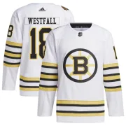 Adidas Men's Ed Westfall Boston Bruins Authentic 100th Anniversary Primegreen Jersey - White