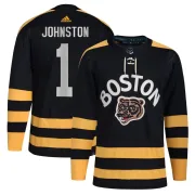 Adidas Men's Eddie Johnston Boston Bruins Authentic 2023 Winter Classic Jersey - Black