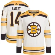 Adidas Men's Garnet Ace Bailey Boston Bruins Authentic 100th Anniversary Primegreen Jersey - Cream