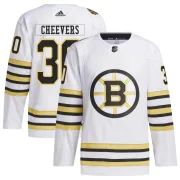 Adidas Men's Gerry Cheevers Boston Bruins Authentic 100th Anniversary Primegreen Jersey - White