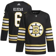Adidas Men's Gord Kluzak Boston Bruins Authentic 100th Anniversary Primegreen Jersey - Black