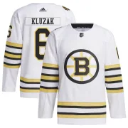 Adidas Men's Gord Kluzak Boston Bruins Authentic 100th Anniversary Primegreen Jersey - White