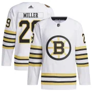 Adidas Men's Jay Miller Boston Bruins Authentic 100th Anniversary Primegreen Jersey - White