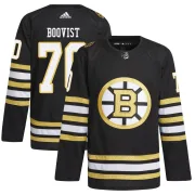Adidas Men's Jesper Boqvist Boston Bruins Authentic 100th Anniversary Primegreen Jersey - Black
