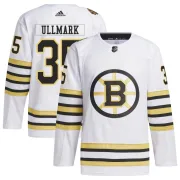 Adidas Men's Linus Ullmark Boston Bruins Authentic 100th Anniversary Primegreen Jersey - White