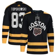 Adidas Men's Luke Toporowski Boston Bruins Authentic 2023 Winter Classic Jersey - Black