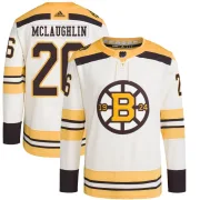 Adidas Men's Marc McLaughlin Boston Bruins Authentic 100th Anniversary Primegreen Jersey - Cream