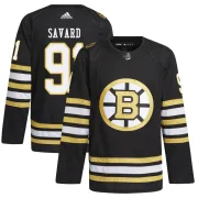 Adidas Men's Marc Savard Boston Bruins Authentic 100th Anniversary Primegreen Jersey - Black