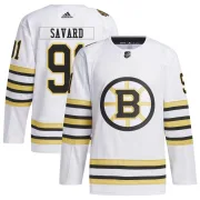 Adidas Men's Marc Savard Boston Bruins Authentic 100th Anniversary Primegreen Jersey - White