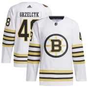 Adidas Men's Matt Grzelcyk Boston Bruins Authentic 100th Anniversary Primegreen Jersey - White