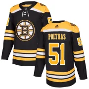 Adidas Men's Matthew Poitras Boston Bruins Authentic Home Jersey - Black