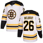 Adidas Men's Mike Milbury Boston Bruins Authentic Away Jersey - White