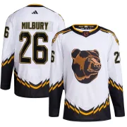 Adidas Men's Mike Milbury Boston Bruins Authentic Reverse Retro 2.0 Jersey - White