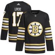 Adidas Men's Milan Lucic Boston Bruins Authentic 100th Anniversary Primegreen Jersey - Black