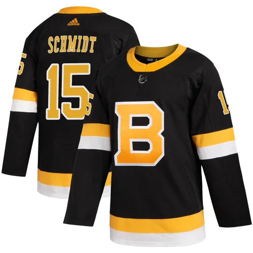 Adidas Men's Milt Schmidt Boston Bruins Authentic Alternate Jersey - Black
