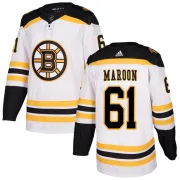 Adidas Men's Pat Maroon Boston Bruins Authentic Away Jersey - White