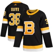 Adidas Men's Patrick Brown Boston Bruins Authentic Alternate Jersey - Black