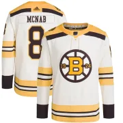 Adidas Men's Peter Mcnab Boston Bruins Authentic 100th Anniversary Primegreen Jersey - Cream