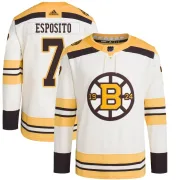Adidas Men's Phil Esposito Boston Bruins Authentic 100th Anniversary Primegreen Jersey - Cream