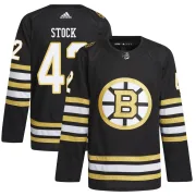 Adidas Men's Pj Stock Boston Bruins Authentic 100th Anniversary Primegreen Jersey - Black