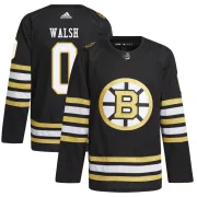 Adidas Men's Reilly Walsh Boston Bruins Authentic 100th Anniversary Primegreen Jersey - Black