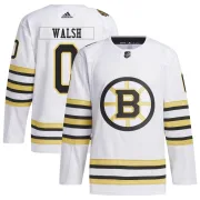 Adidas Men's Reilly Walsh Boston Bruins Authentic 100th Anniversary Primegreen Jersey - White