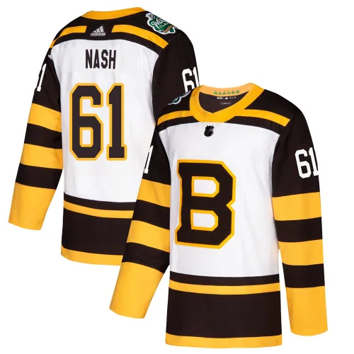 Adidas Men's Rick Nash Boston Bruins Authentic 2019 Winter Classic Jersey - White
