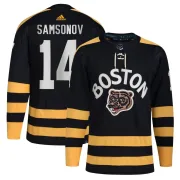 Adidas Men's Sergei Samsonov Boston Bruins Authentic 2023 Winter Classic Jersey - Black