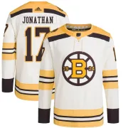 Adidas Men's Stan Jonathan Boston Bruins Authentic 100th Anniversary Primegreen Jersey - Cream
