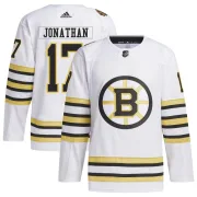 Adidas Men's Stan Jonathan Boston Bruins Authentic 100th Anniversary Primegreen Jersey - White