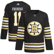 Adidas Men's Trent Frederic Boston Bruins Authentic 100th Anniversary Primegreen Jersey - Black