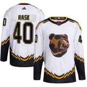 Adidas Men's Tuukka Rask Boston Bruins Authentic Reverse Retro 2.0 Jersey - White