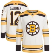 Adidas Men's Wayne Cashman Boston Bruins Authentic 100th Anniversary Primegreen Jersey - Cream