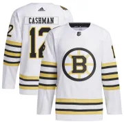 Adidas Men's Wayne Cashman Boston Bruins Authentic 100th Anniversary Primegreen Jersey - White
