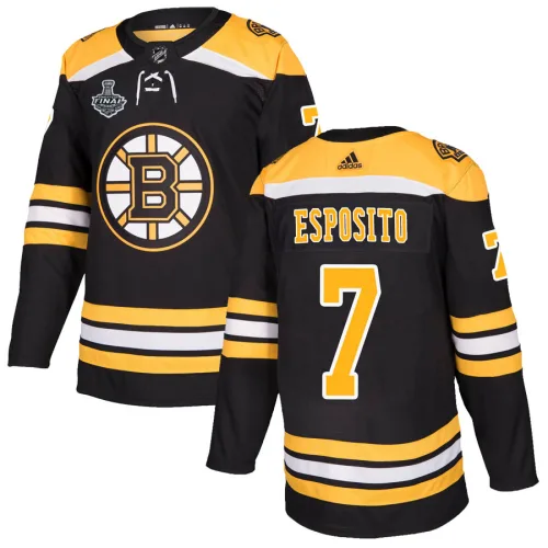 Adidas Phil Esposito Boston Bruins Authentic Home 2019 Stanley Cup Final Bound Jersey - Black