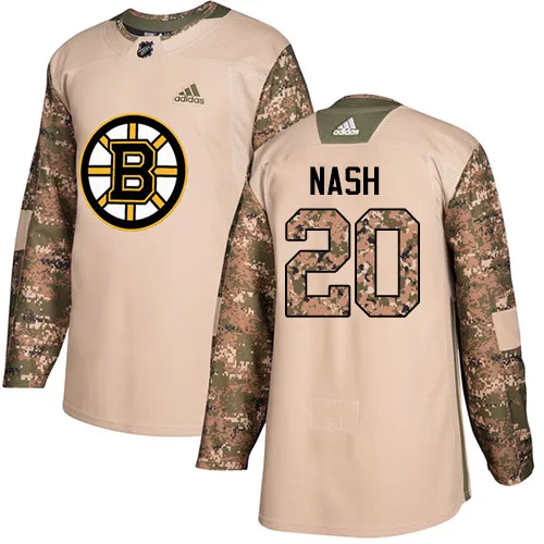 Adidas Riley Nash Boston Bruins Authentic Veterans Day Practice Jersey - Camo