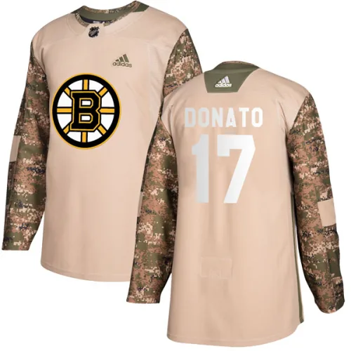 Adidas Ryan Donato Boston Bruins Authentic Veterans Day Practice Jersey - Camo
