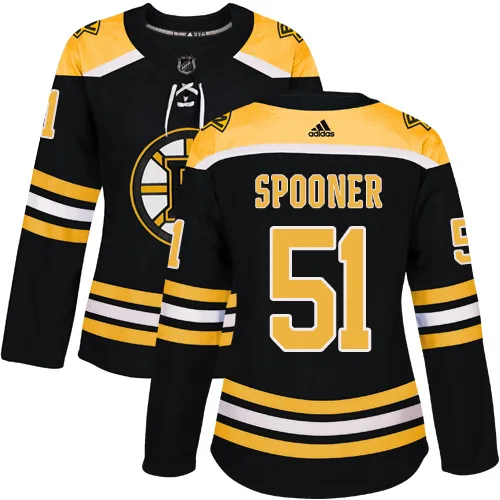 Adidas Ryan Spooner Boston Bruins Authentic Home Jersey - Black